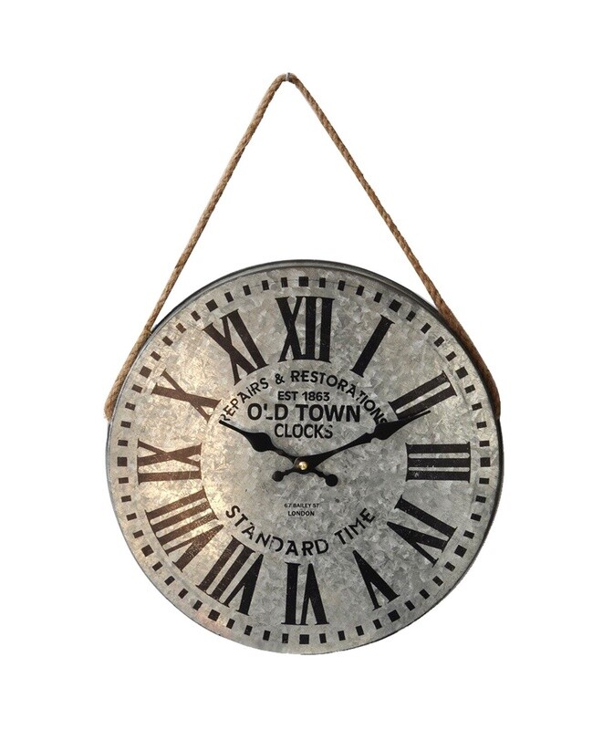 Galvanized Metal Clock