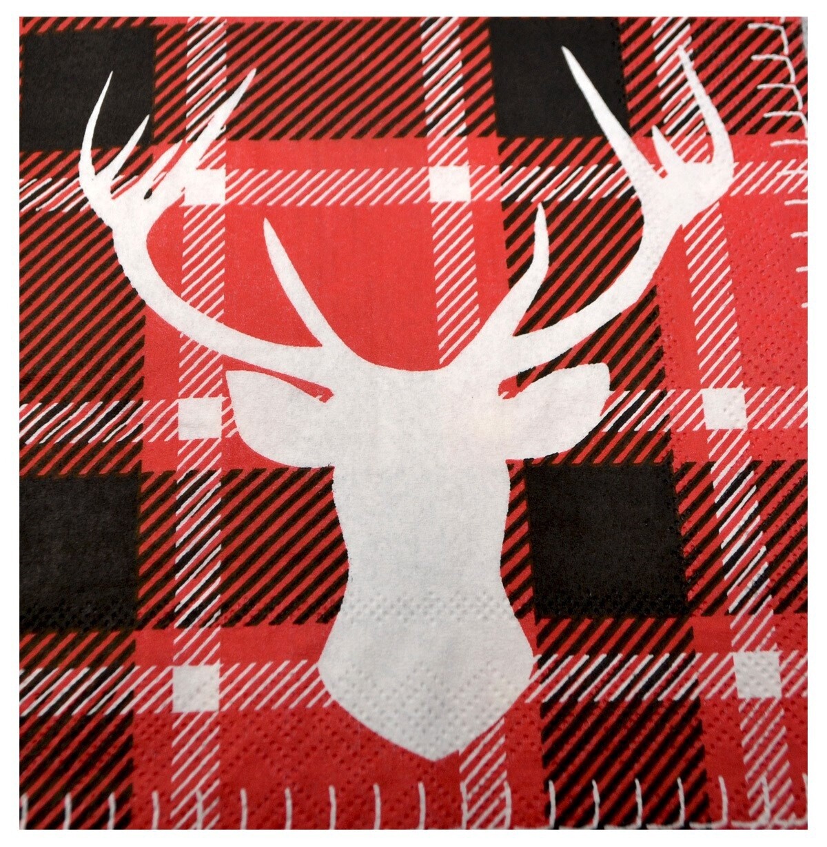 Checkered Deer Napkins