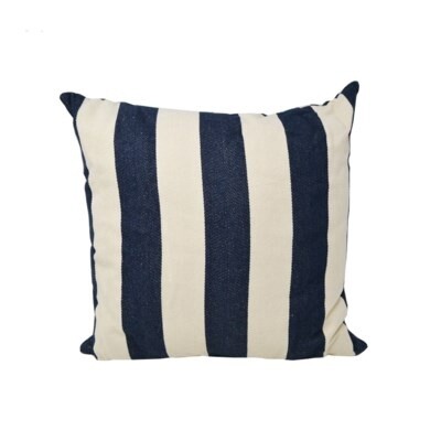 Navy Striped Cushion