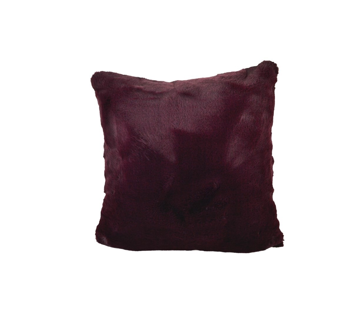 Faux Rabbit Cushion - Burgandy