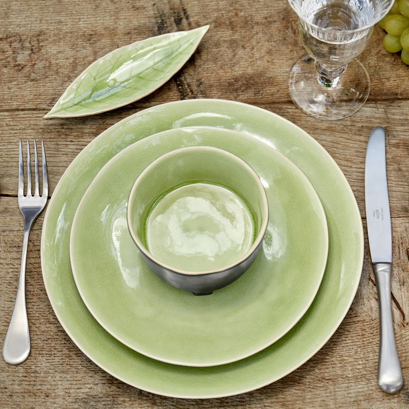 Footed Fruit Bowl - Green Riviera Collection