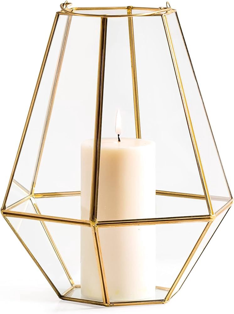 Oro Hexagon Glass Hurricane Terrarium