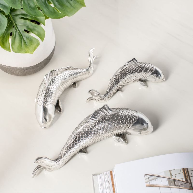 Silver Koi Fish / Set of 3