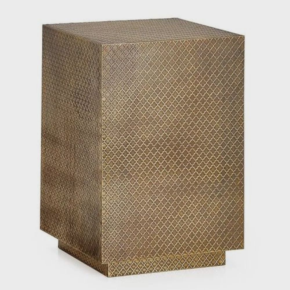 Medina Antique Brass Side Table/ Stool
