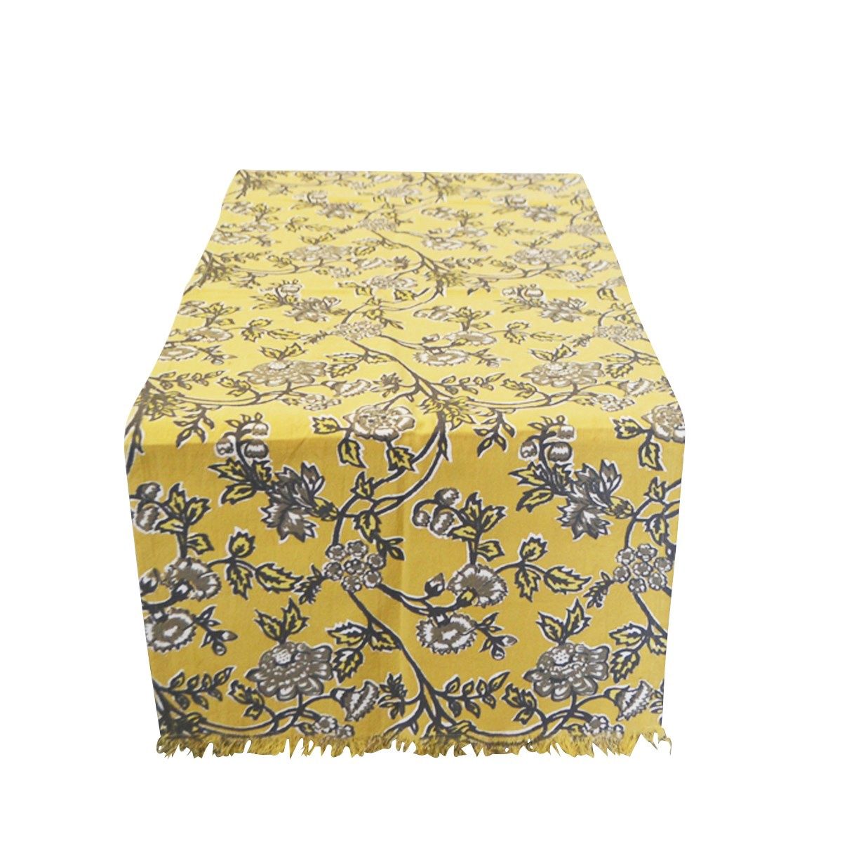 Ocher Floral Table Runner
