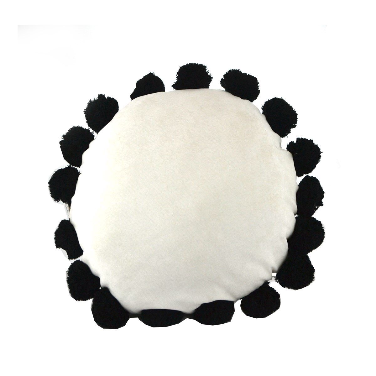 White Black Pom Poms