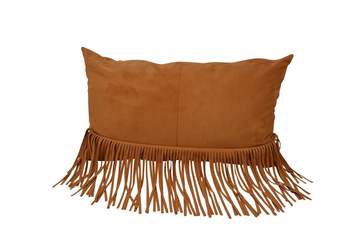 Tan Fringe Cushion