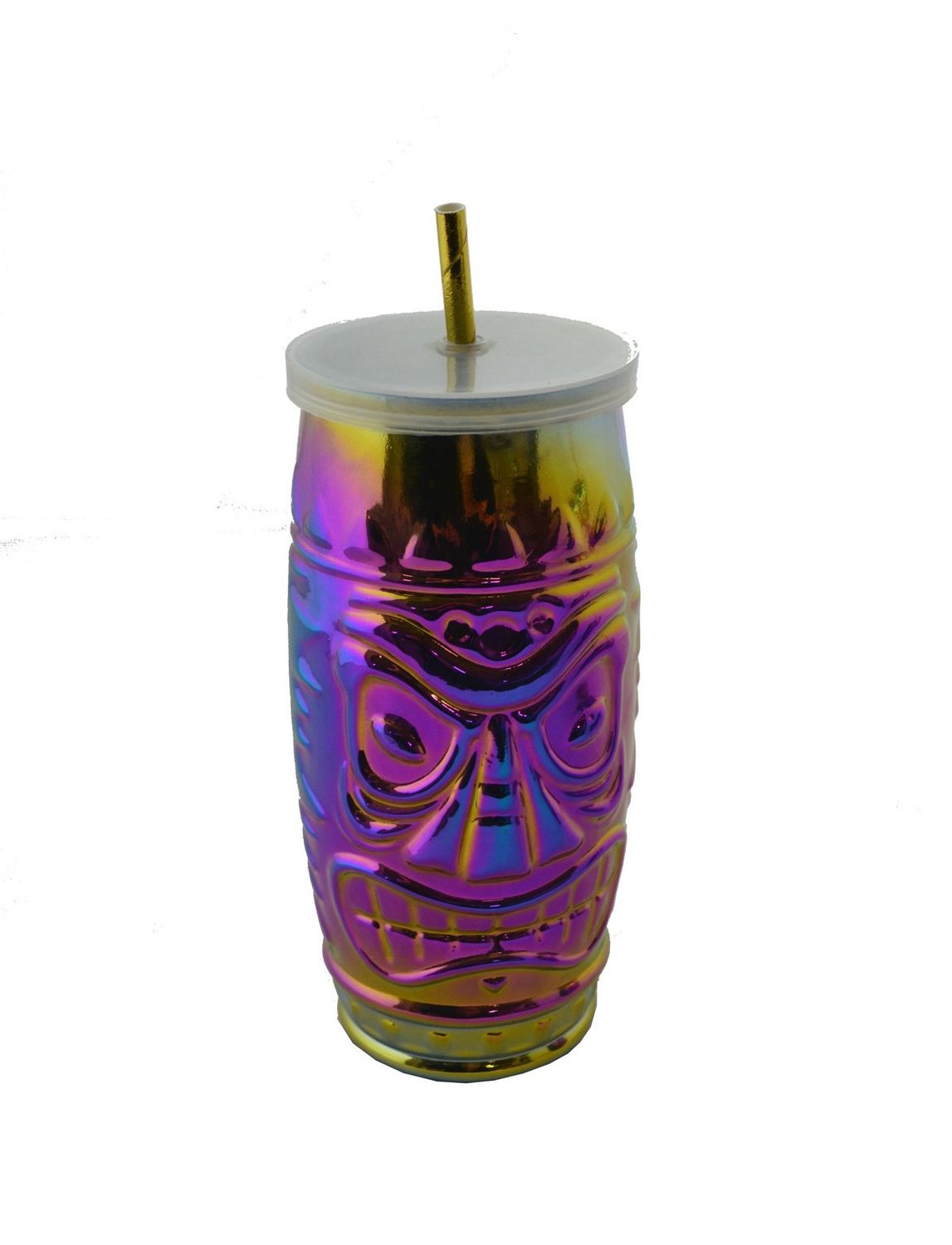 Iridescent Tiki Glass