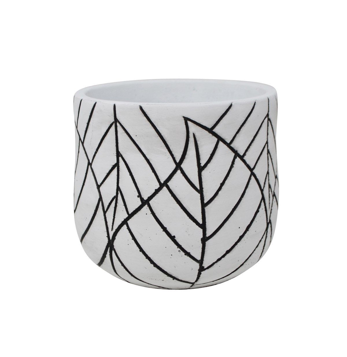 White Leaf Pot