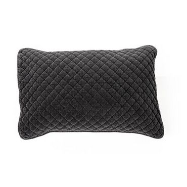 Dove Grey Velvet Decorative Pillow Sham, Size: King