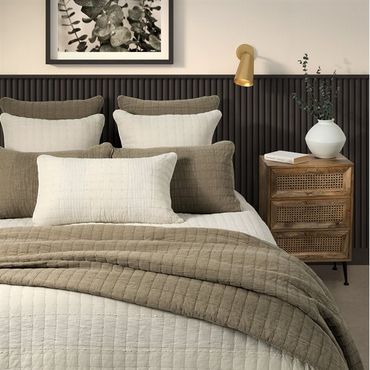 Moss Natural Toned Coverlet, Size: Double-Queen