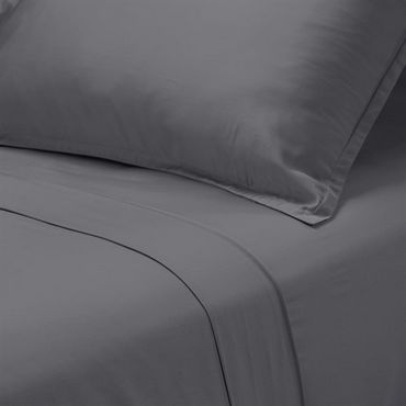 Bamboo Sheet Set, Colour: Charcoal, Size: Queen