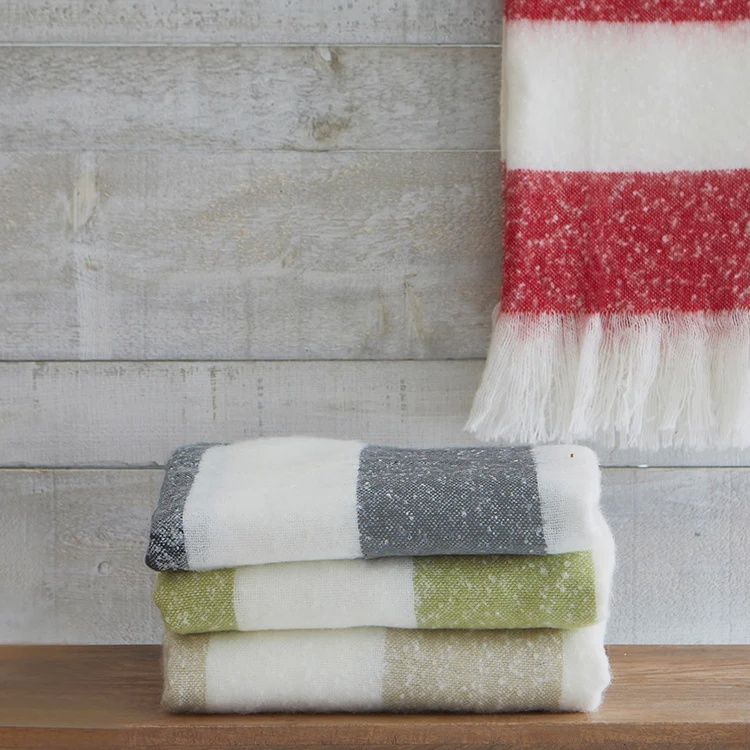 Bold Stripe Throw - Red