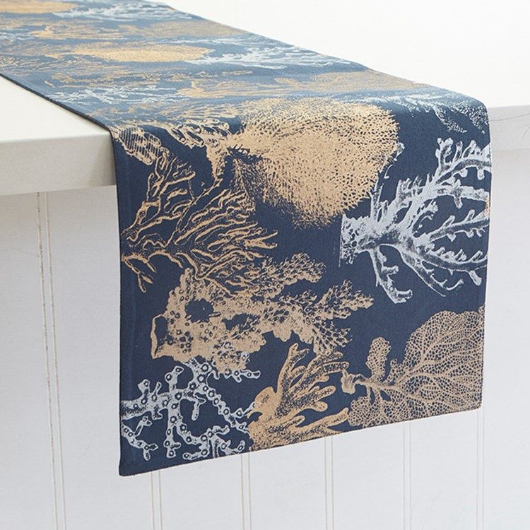 Coral Table Runner - Blue