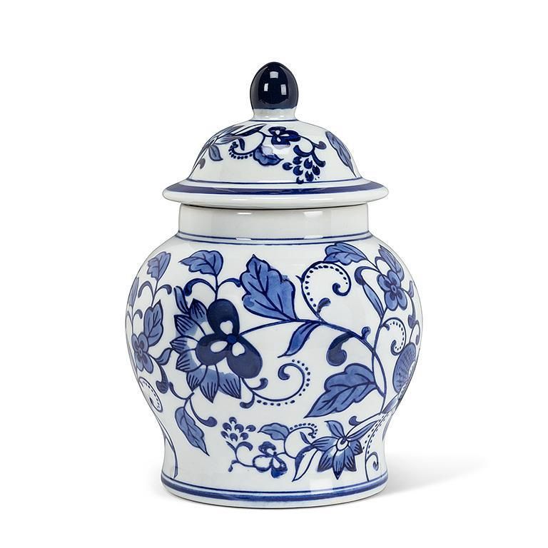 Canton Jar w/Lid - Blue &amp; White