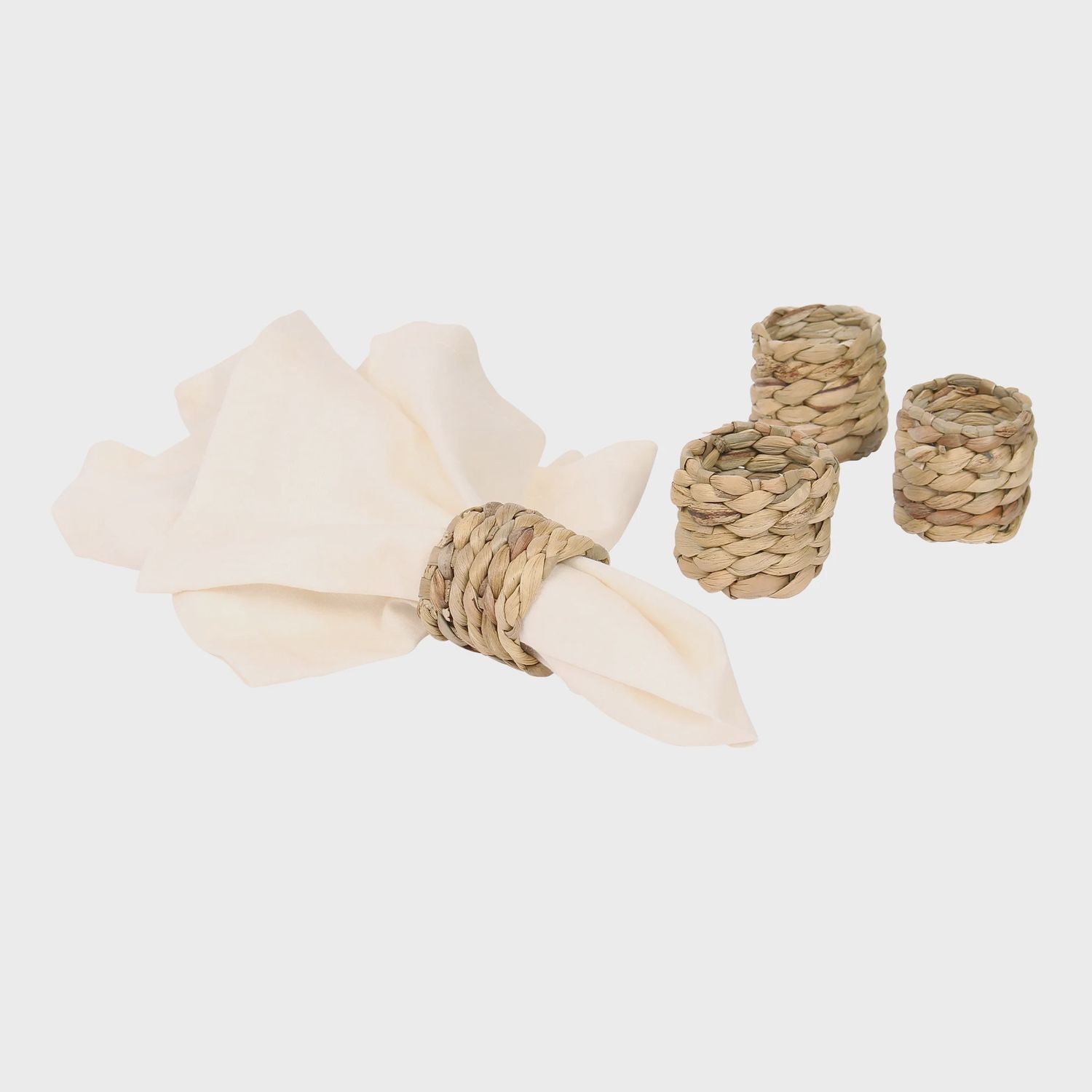 Palma Napkin Ring Natural - Set of 4
