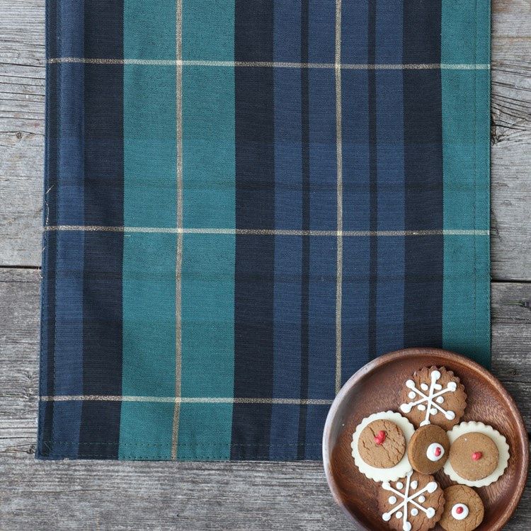 Traditional Check Tablerunner - Blue