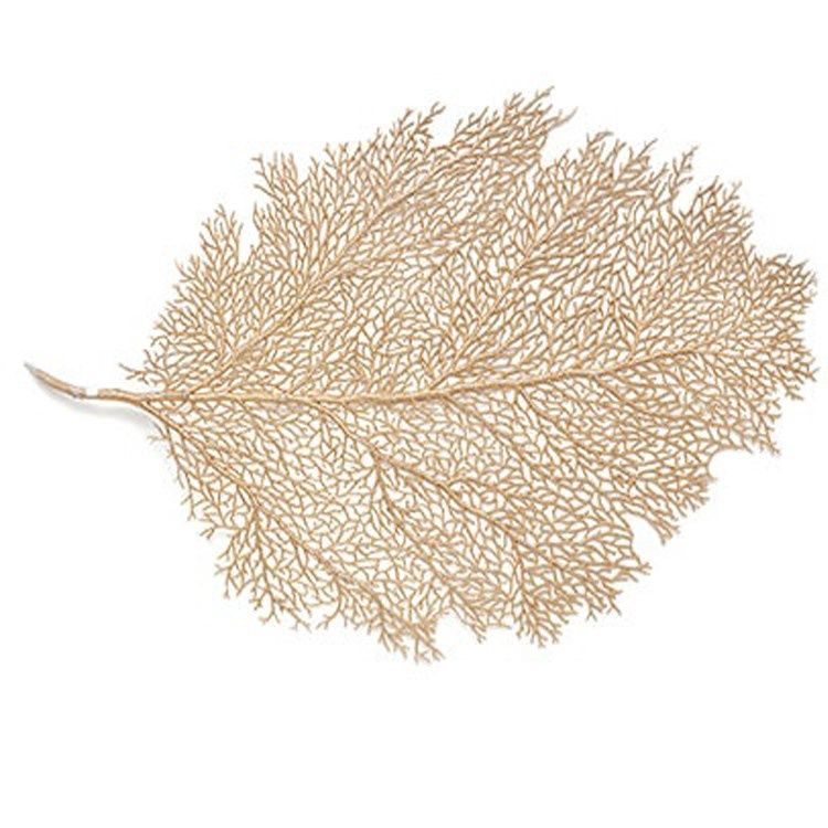 Metallic Leaf Large Placemat  - Gold