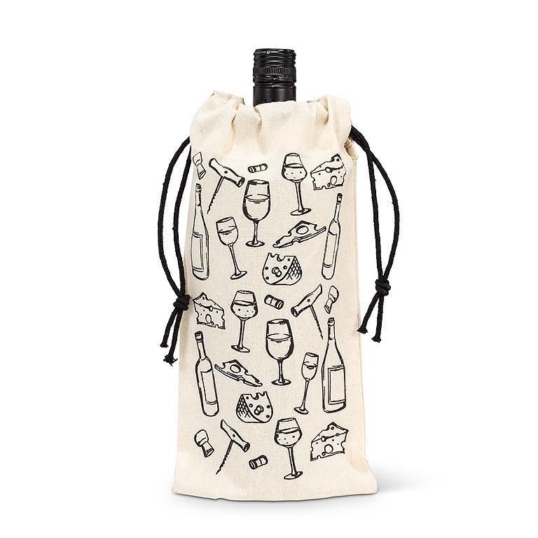 Bottles &amp; Glasses Bottle Tote