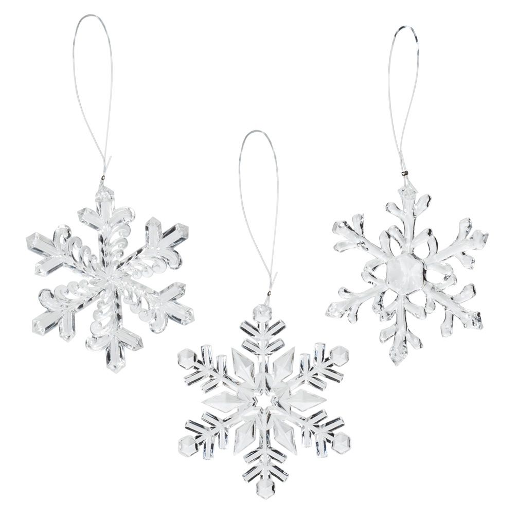 Clear Snowflake Ornament