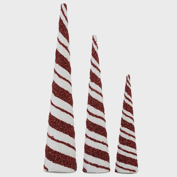 Peppermint Stripe Cone Trees