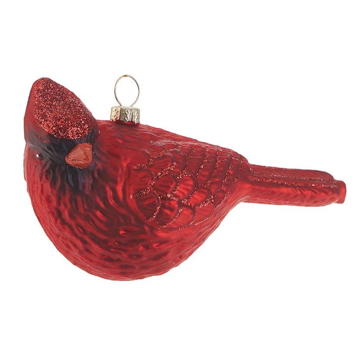 Glass Cardinal Ornament