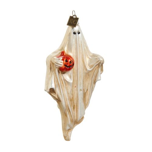 Friendly Ghost w/Pumpkin Ornament