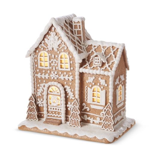 Lighted Gingerbread Home