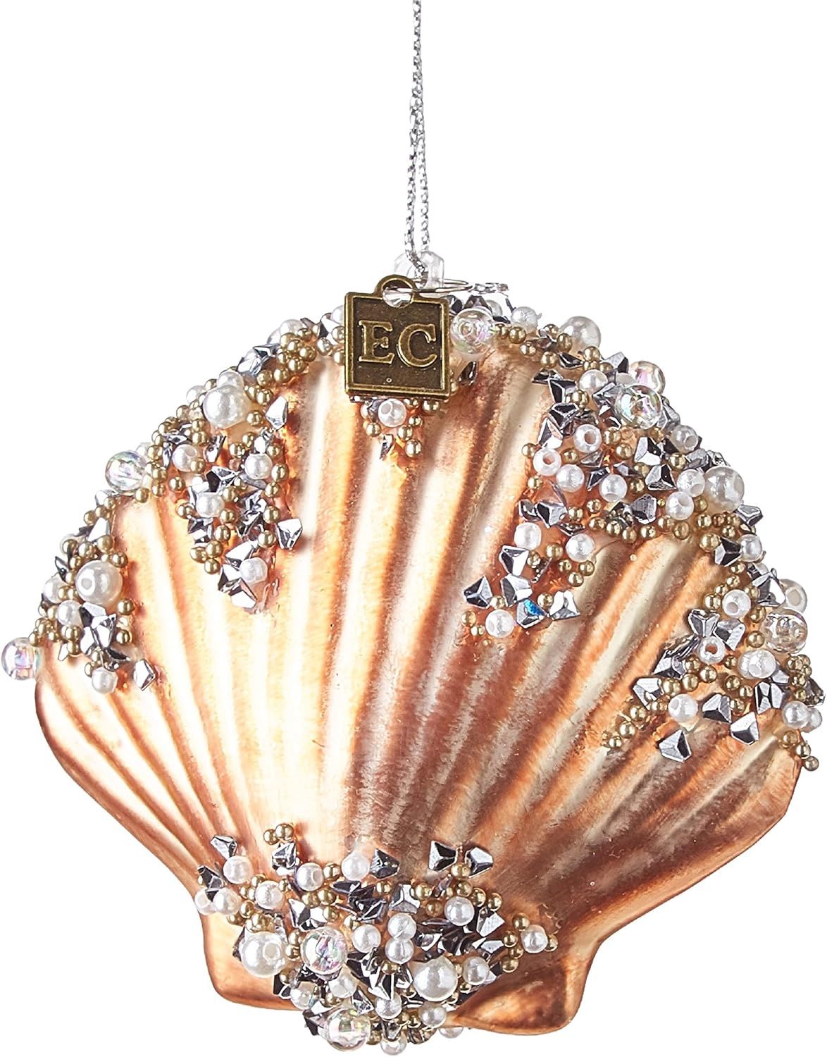 Jeweled Shell Ornament