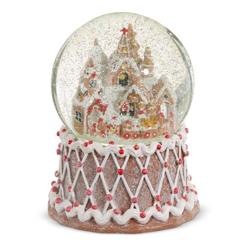 Gingerbread Town / Lighted Swirling Water Globe