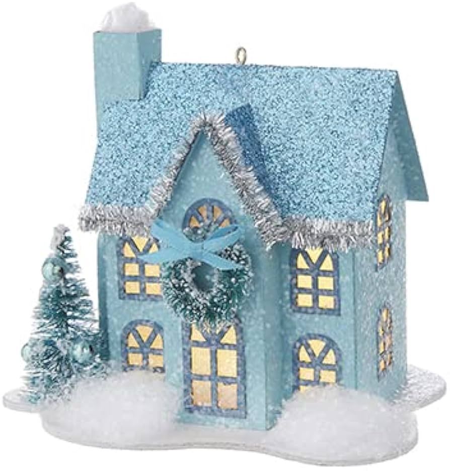 Putz House Ornaments, Colour: Blue