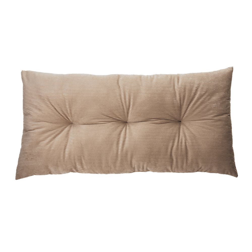 Corduroy Long Decorative Pillow, Colour: Taupe