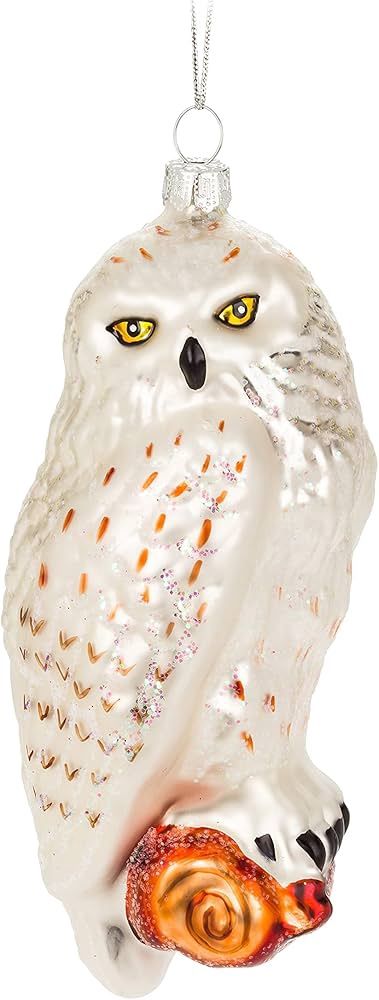 Owl Silver Snowy ornament