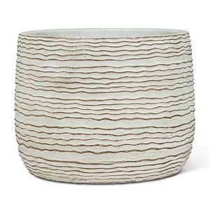 Large Wavy Ripple Planter - White