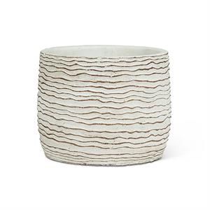 Small Wavy Ripple Planter - White