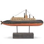Large Submarine on Base - Red/Black