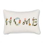 Floral &quot;Home&quot; Rectangle Pillow