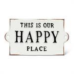 Happy Place Sign - White