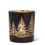 Large Black/Gold Tree Tealight - 4"