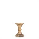 Extra Small Turned Pillar Holder - Grey Wash