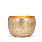 Large Round Hammered Votive - Antique Gold
