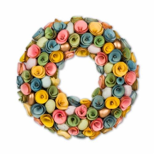 Pastel Egg &amp; Flower Wreath
