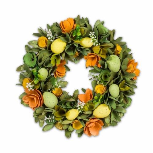 Easter Egg / Orange Flower Wreath