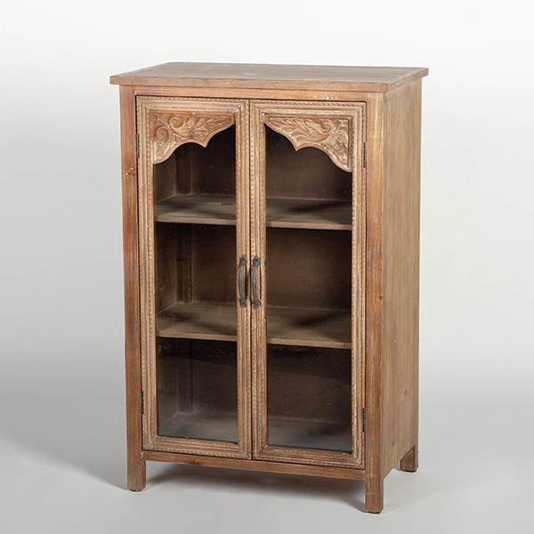 Decorative Wooden Cabinet w/Glass