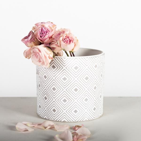 Geometric Cement Flower Pot