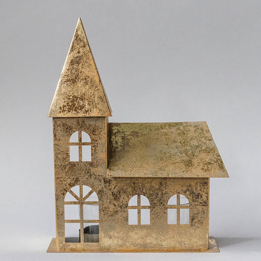 Metal House w/T-Light Holder