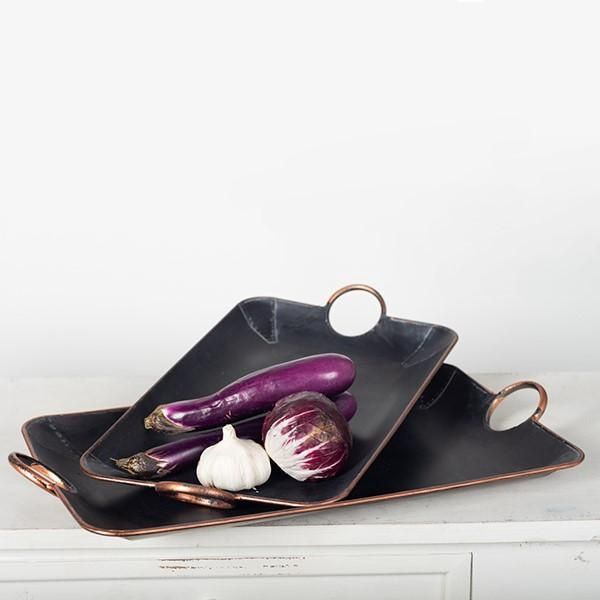 Rectangular Metal Tray / Set of 2