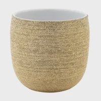 Brava Gold Spun Textured Drop Pot Planter - Large
