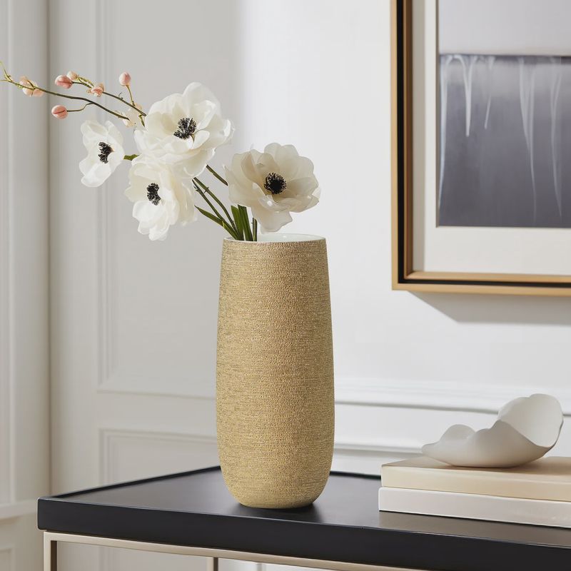 Brava Gold Spun Textured Vase