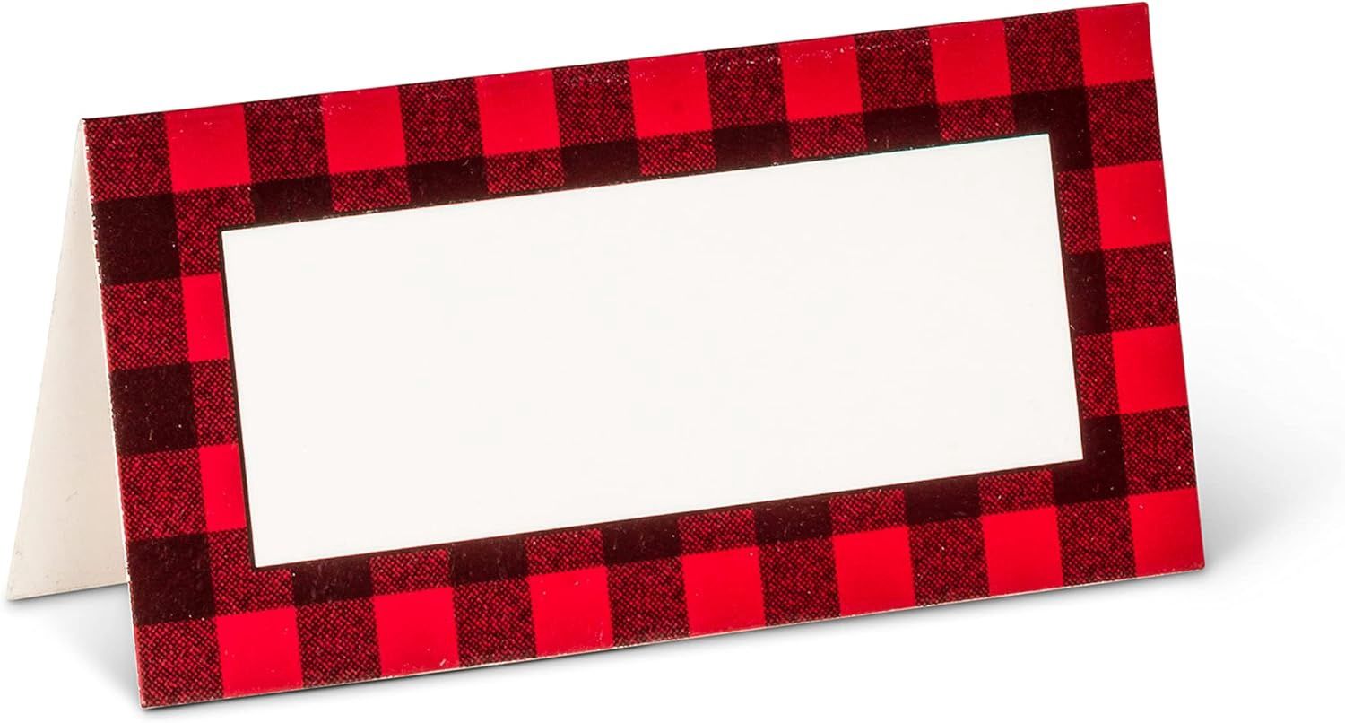 Buffalo Check Name Place Cards (Pack of 12)